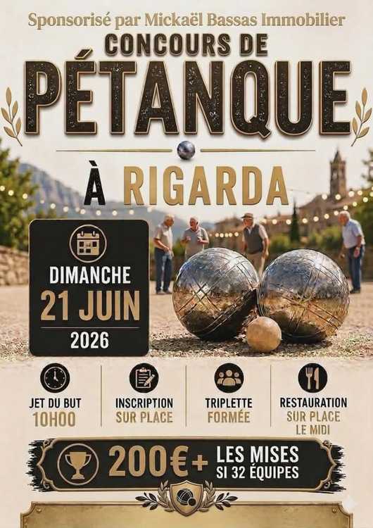 Concours de pétanque Officiel - Lieu à définir (66)