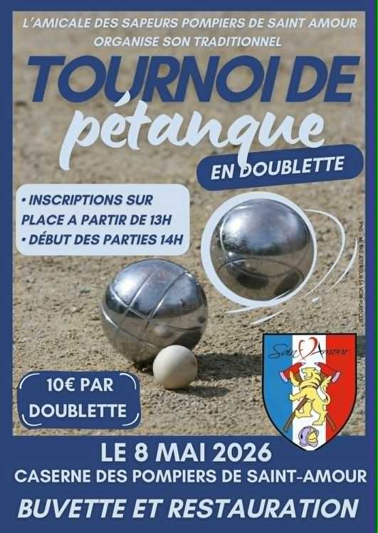 Concours en Doublette le 8 mai 2026 - Saint-Amour - 39160