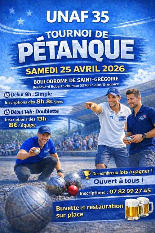 Concours de pétanque Ouvert à tous - Saint-Grégoire