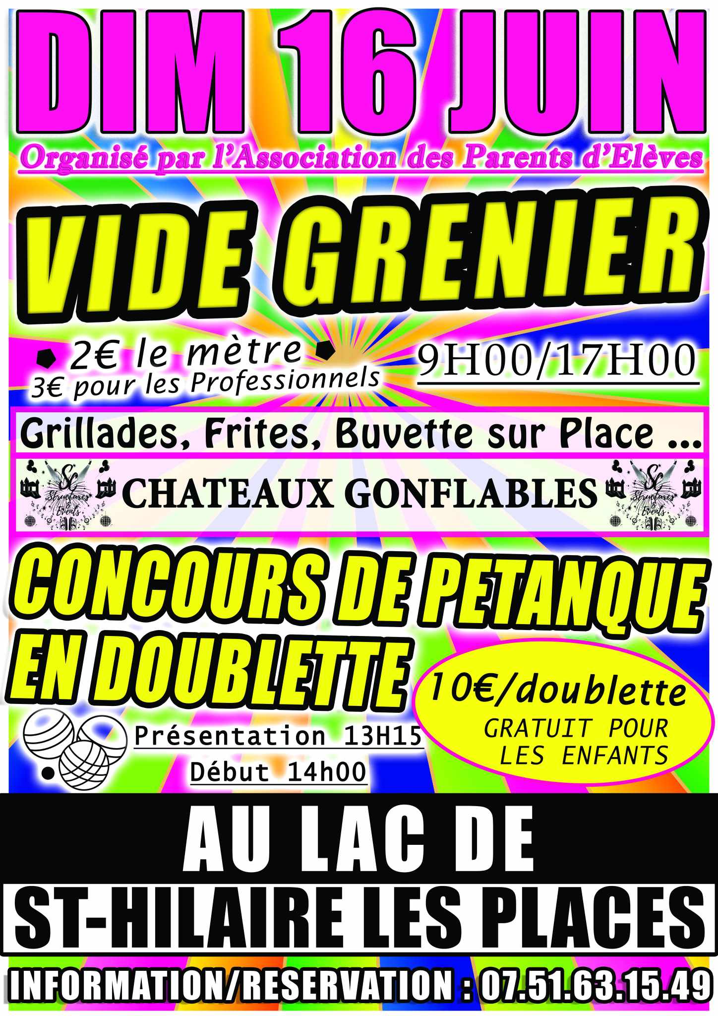 Concours en Doublette le 16 juin 2024 - Saint-Hilaire-les-Places - 87800
