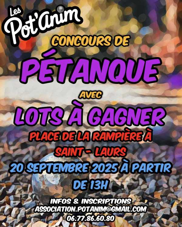 Concours en Doublette le 20 septembre 2025 - Saint-Laurs - 79160
