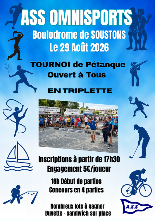 Concours de pétanque Ouvert à tous - Soustons
