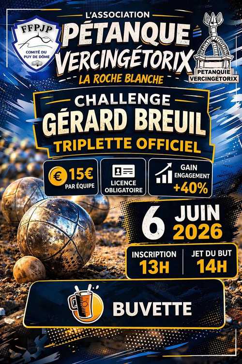 Concours de pétanque Officiel - Lieu à définir (63)