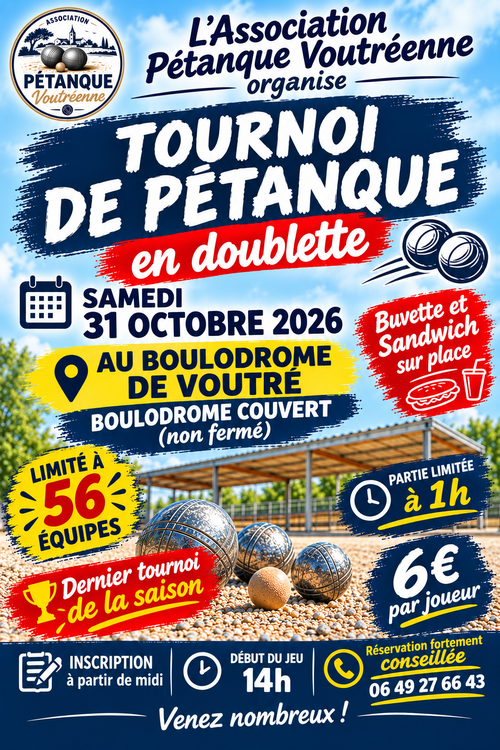 Concours de pétanque Ouvert à tous - Voutré