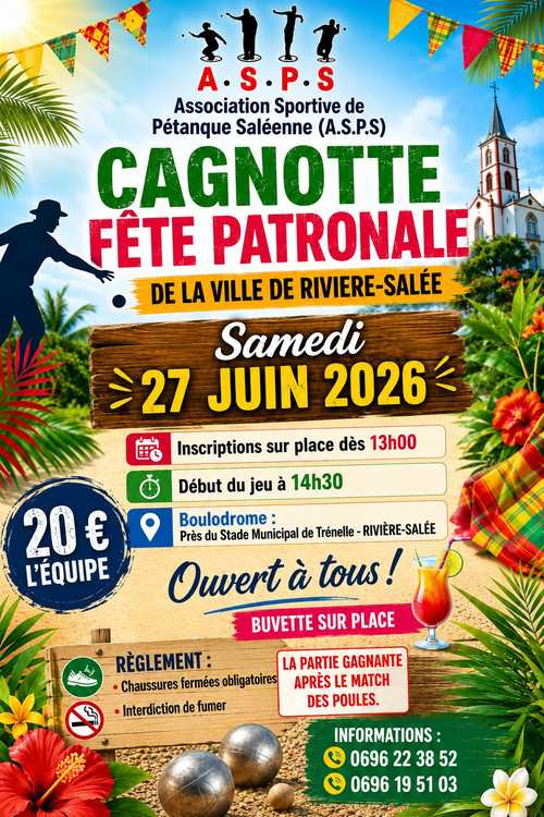 "Cagnotte" fête patronale. - Evènement petanque generation