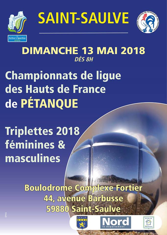 Championnat de Ligue Ht de France - Evènement du club de pétanque Pétanque Club Escaudoeuvres