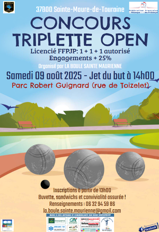 Concours triplette open - Evènement du club de pétanque la boule sainte maurienne