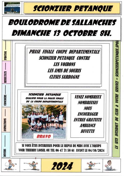 FINALE DEPARTEMENTALE OPEN 2024 à SALLANCHES - Evènement petanque generation