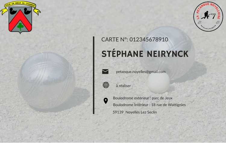 Président du club de pétanque Pétanque Noyelles lez seclin - Stéphane Neirynck