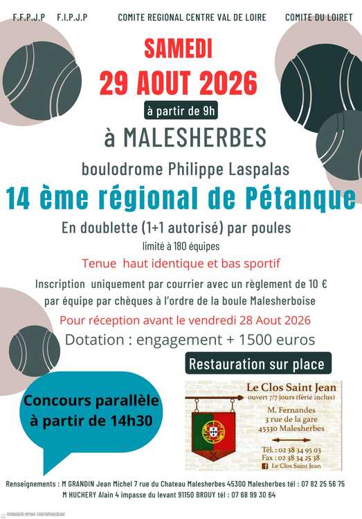 Photo du club de pétanque La boule Malesherboises - 833